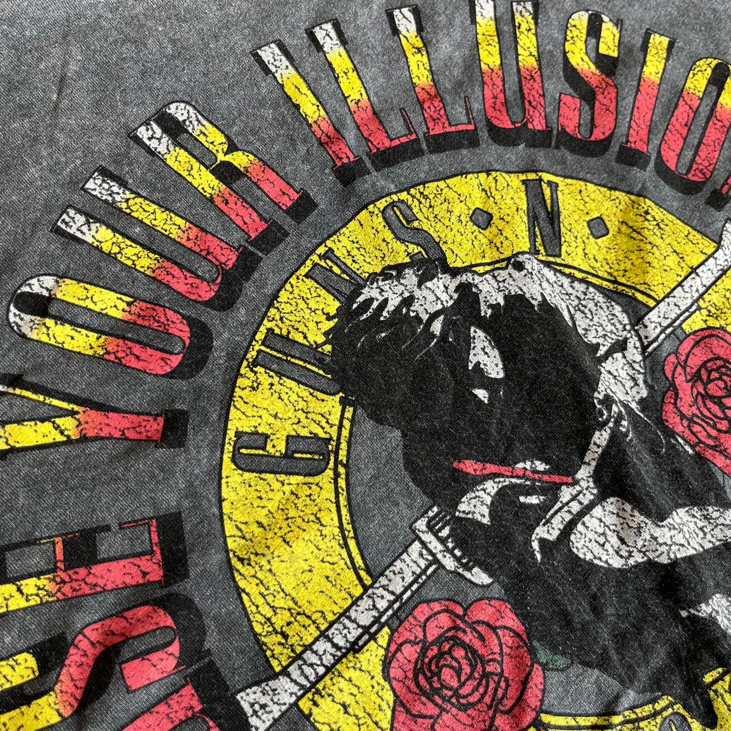 Guns N Roses x Bershka Y2K Stone Washed Graphic T-Shirt