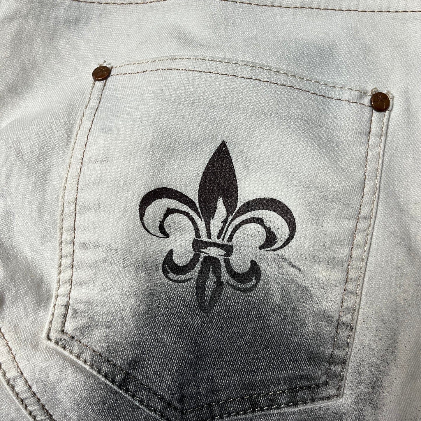 KINGZ Vintage 2010's Y2K Biker Stacked Fit Jeans