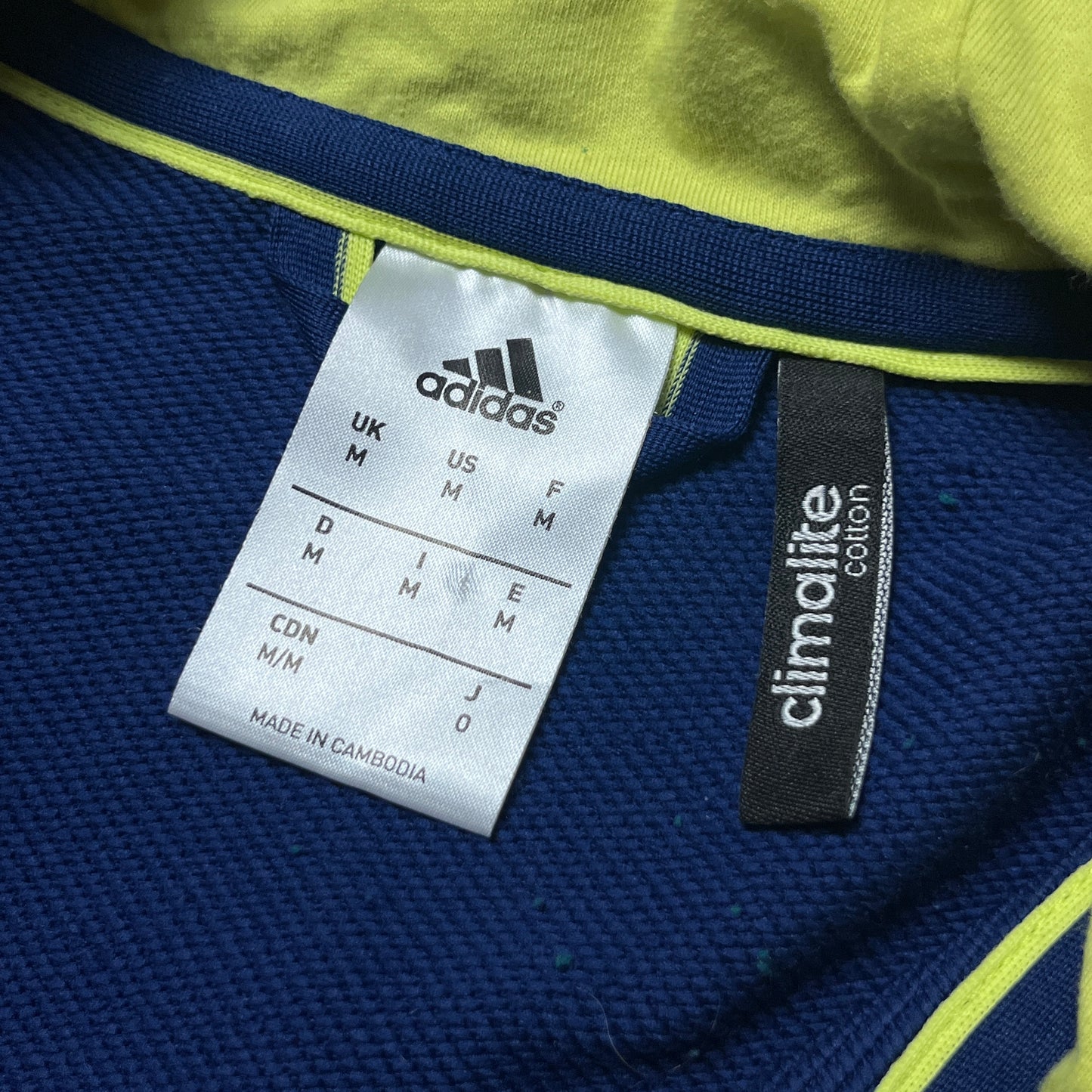Adidas Heavy Cotton Spellout Zip-Up Hoodie
