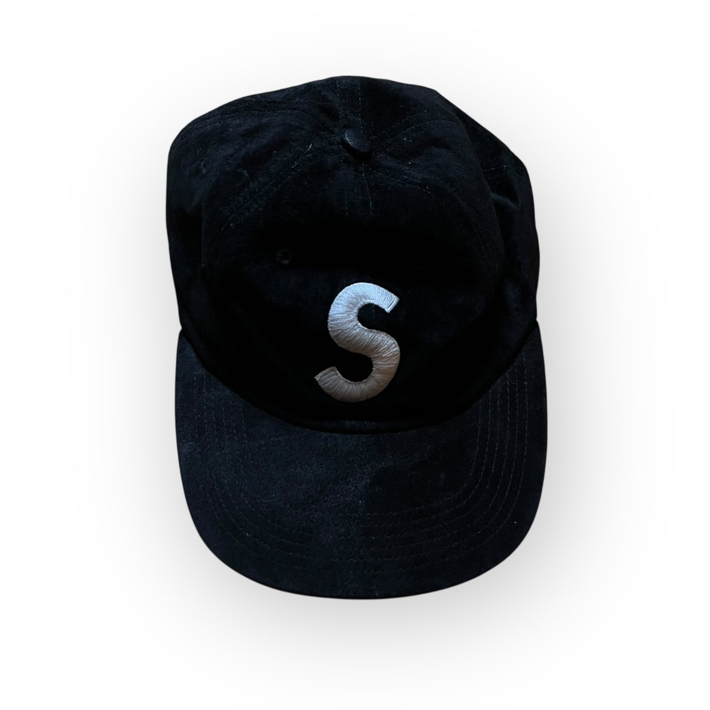Supreme S Logo 6-Panel 2016 Embroidered Soft Velour Suede Pigment