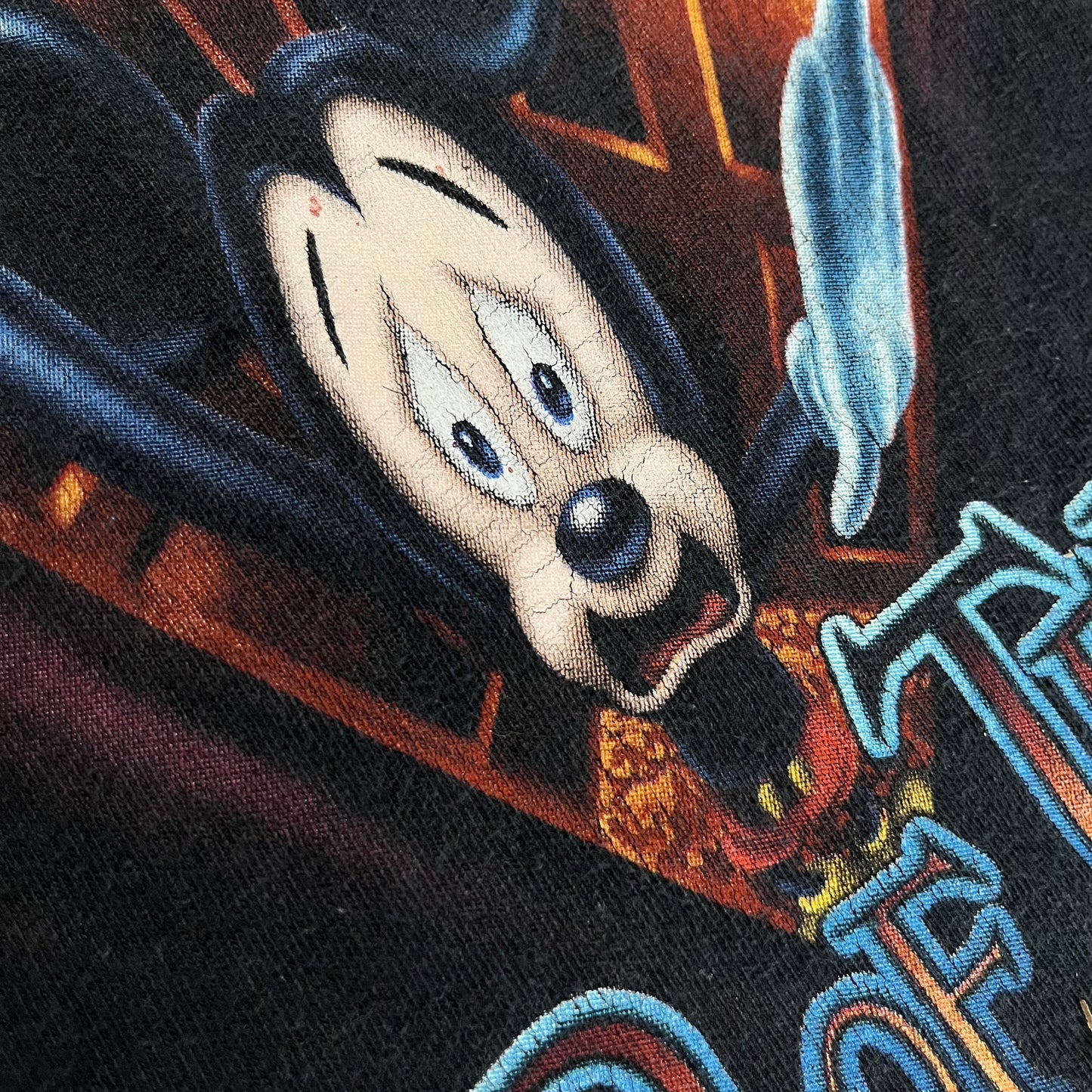 Vintage 90’s Disney “Tower Of Terror” Mickey Mouse Heavy Cotton T-Shirt !RARE!