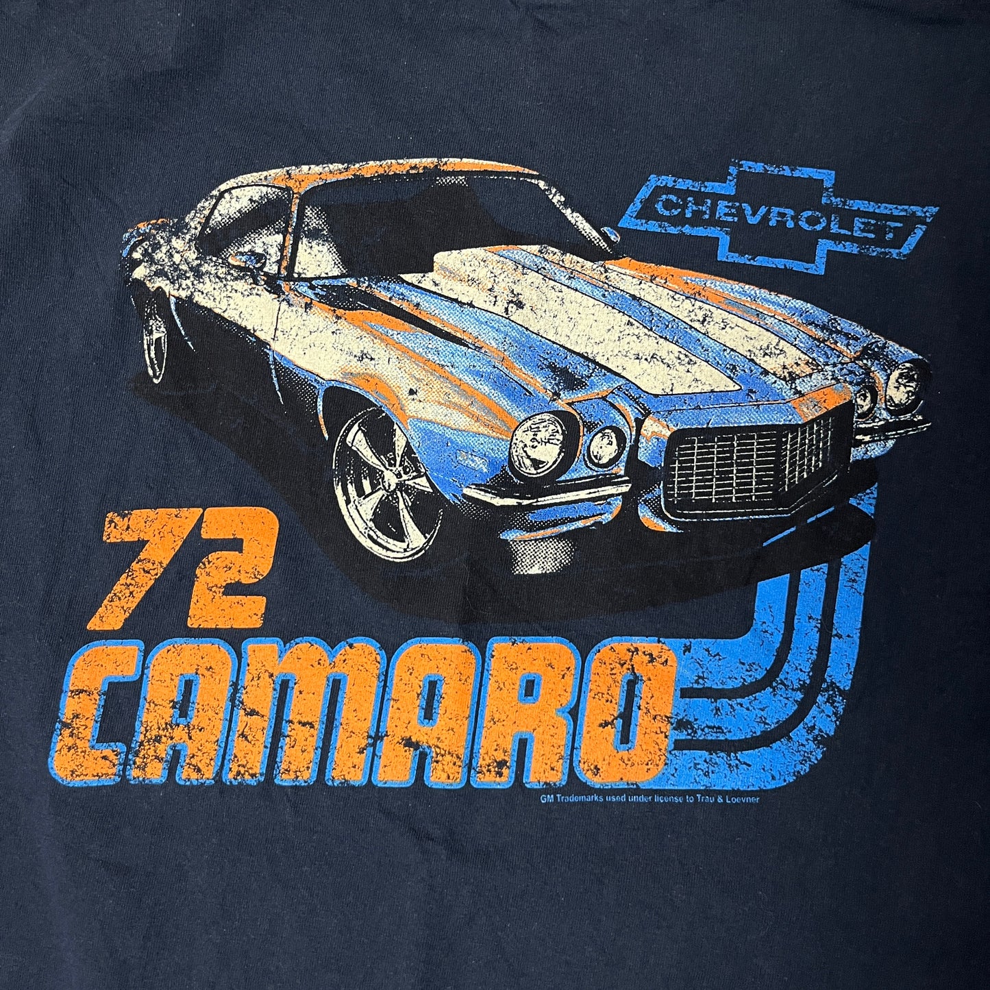 Tee Luv Chevrolet Camaro 72 Vintage Style Racing Graphic T-Shirt