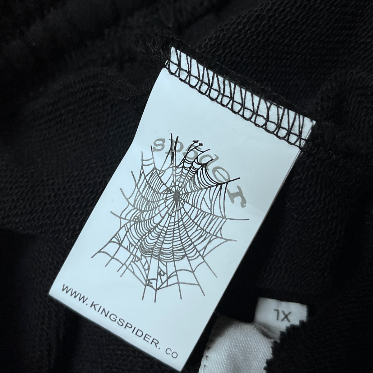 Sp5der "I ❤️ Sp5der" Souvenir SP5 Y2K Heavy Cotton Graphic Black Sweatpants