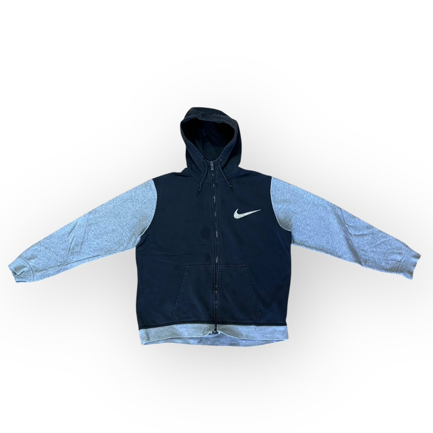 Nike Heavy Cotton Hooded Zip-Up Y2K Hoodie !RARE!
