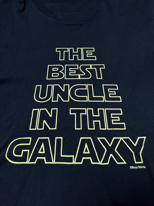 "THE BEST UNCLE IN THE GALAXY" Funny Graphic Star Wars Lettered T-Shirt