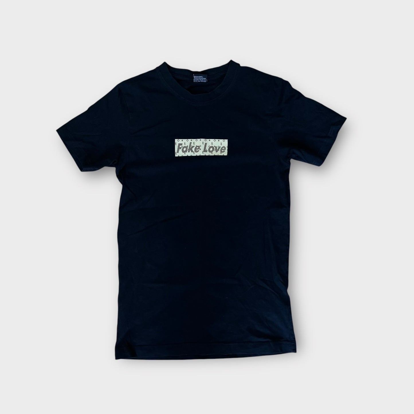 Mister Tee “Fake Love” Box Logo Graphic T-Shirt
