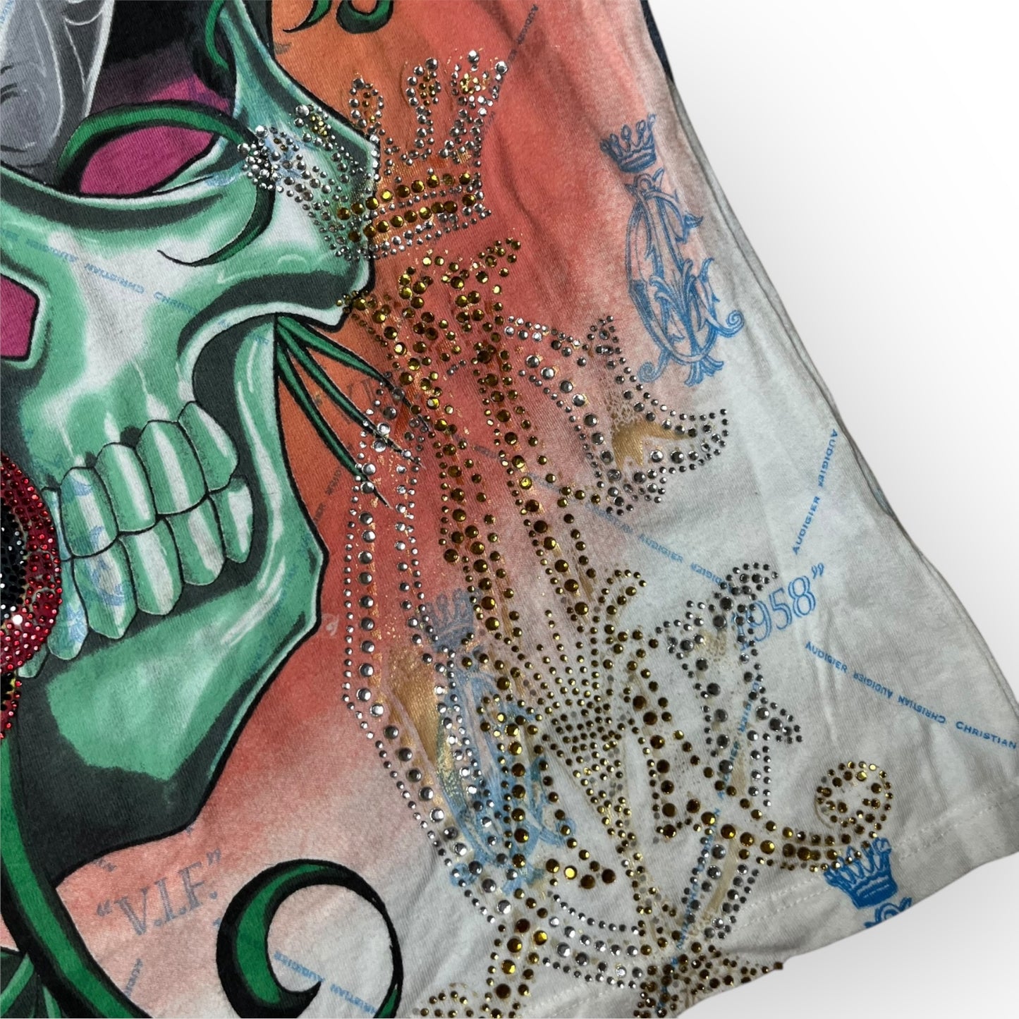 Ed Hardy x Christian Audiger "Los Angeles Skull Rose" !RARE!