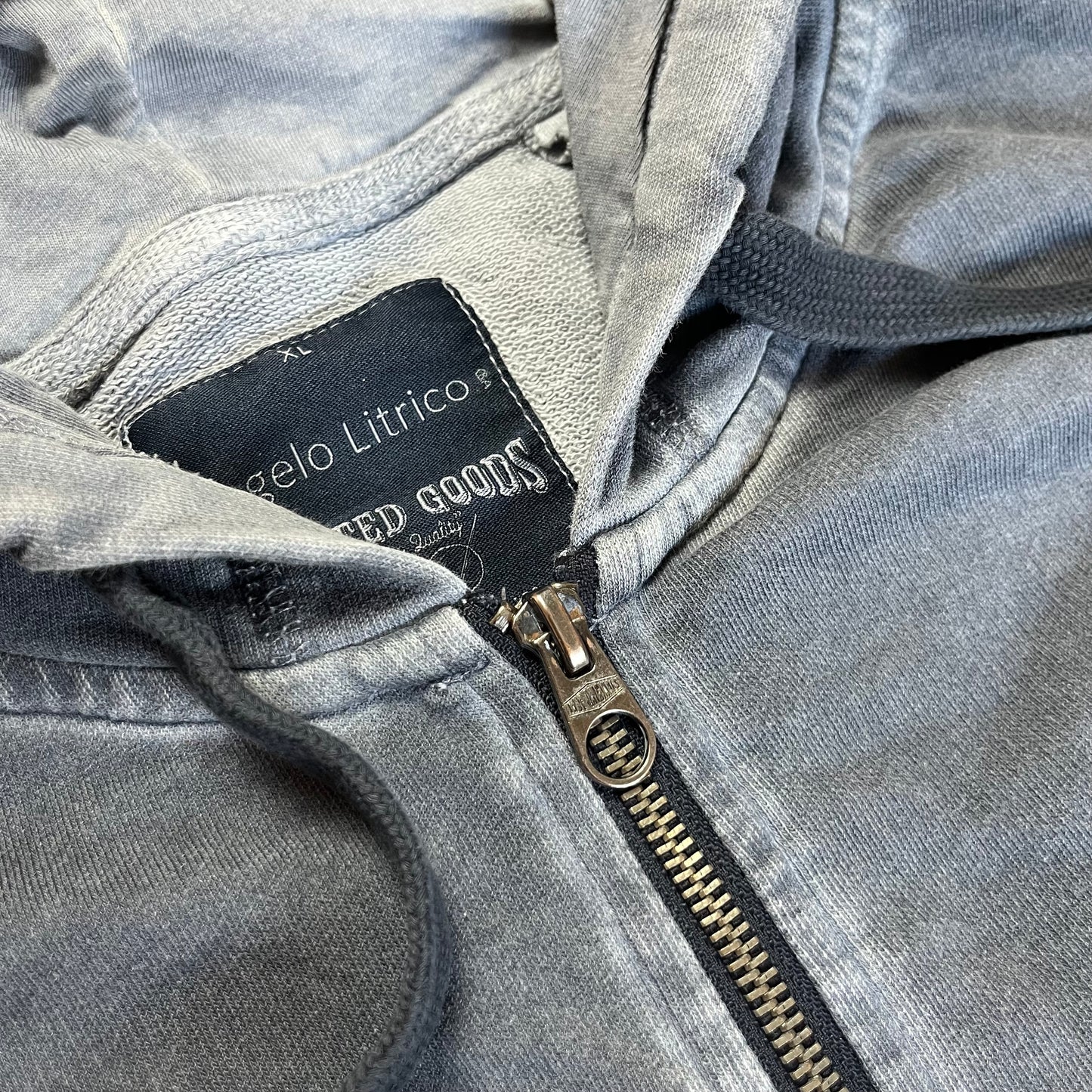 Crafted Goods Y2K Faded Zip Up Hoodie