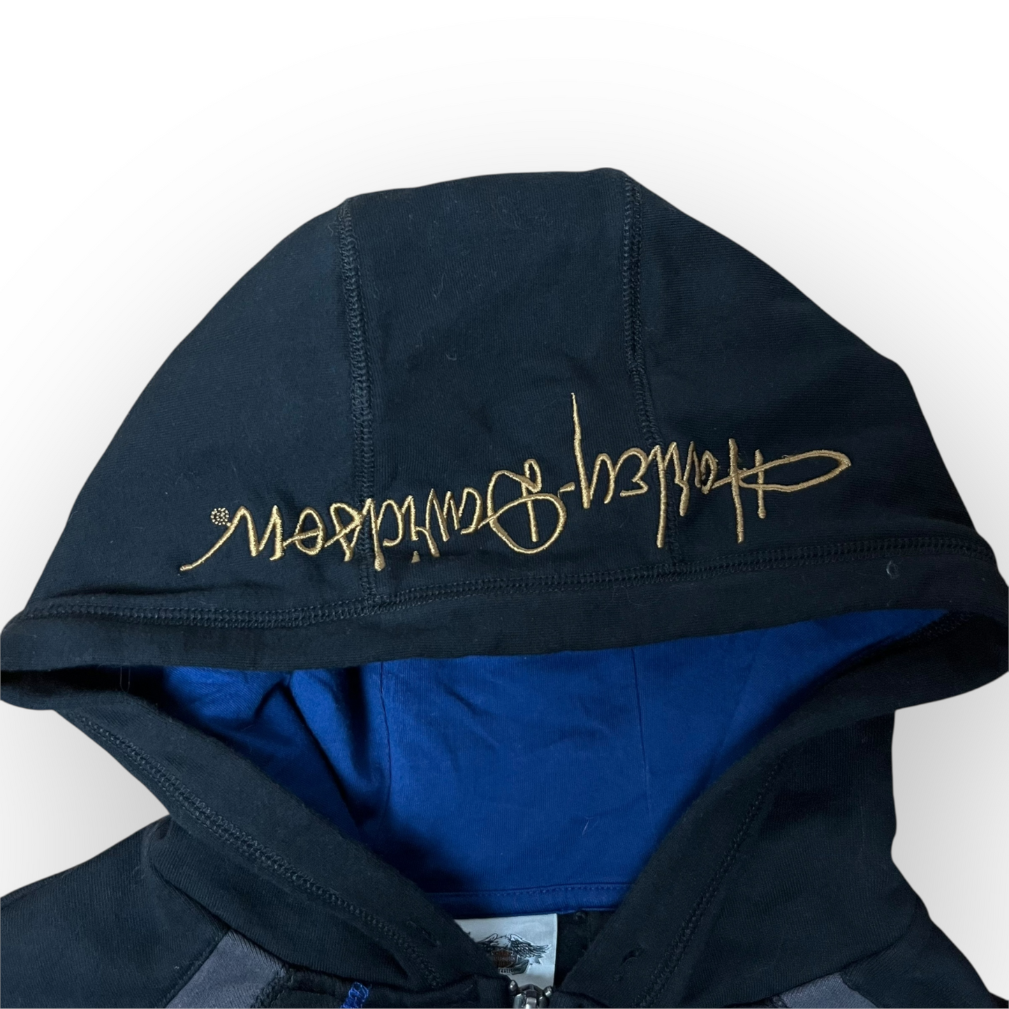 Harley Davidson "115 Years Eagle" Y2K Graphic Zip-Up Hoodie (Дамско)