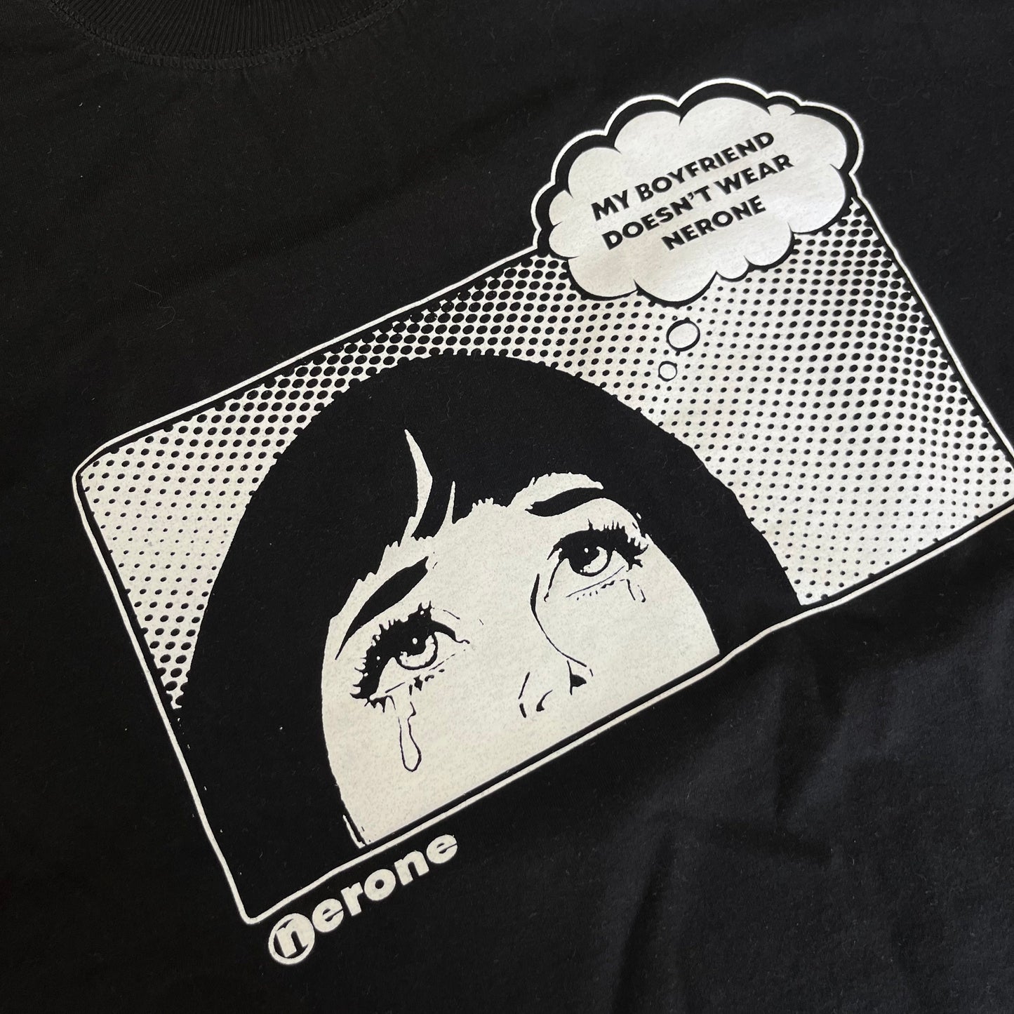 Nerone Studio “My Boyfriend Doesn’t Wear Nerone” Heavy Cotton Graphic Boxy T-Shirt