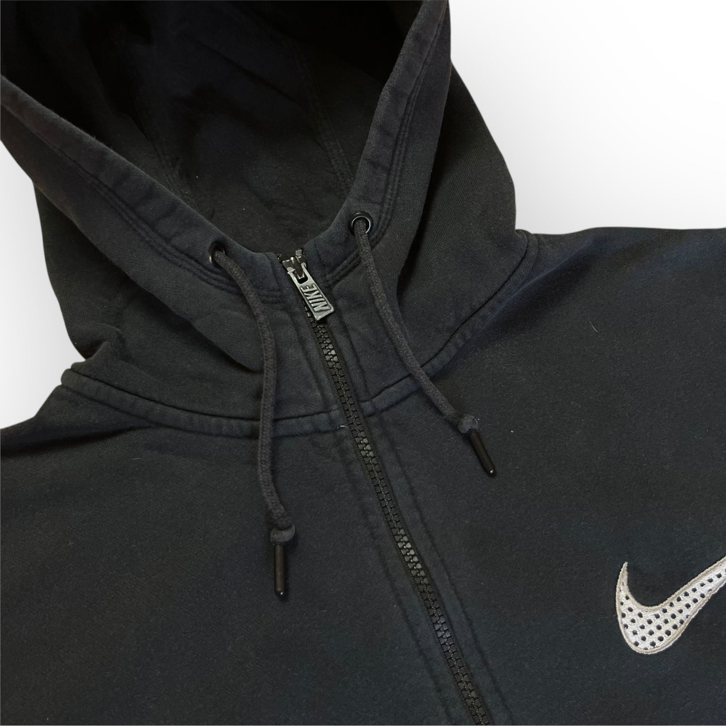 Nike Heavy Cotton Hooded Zip-Up Y2K Hoodie !RARE!