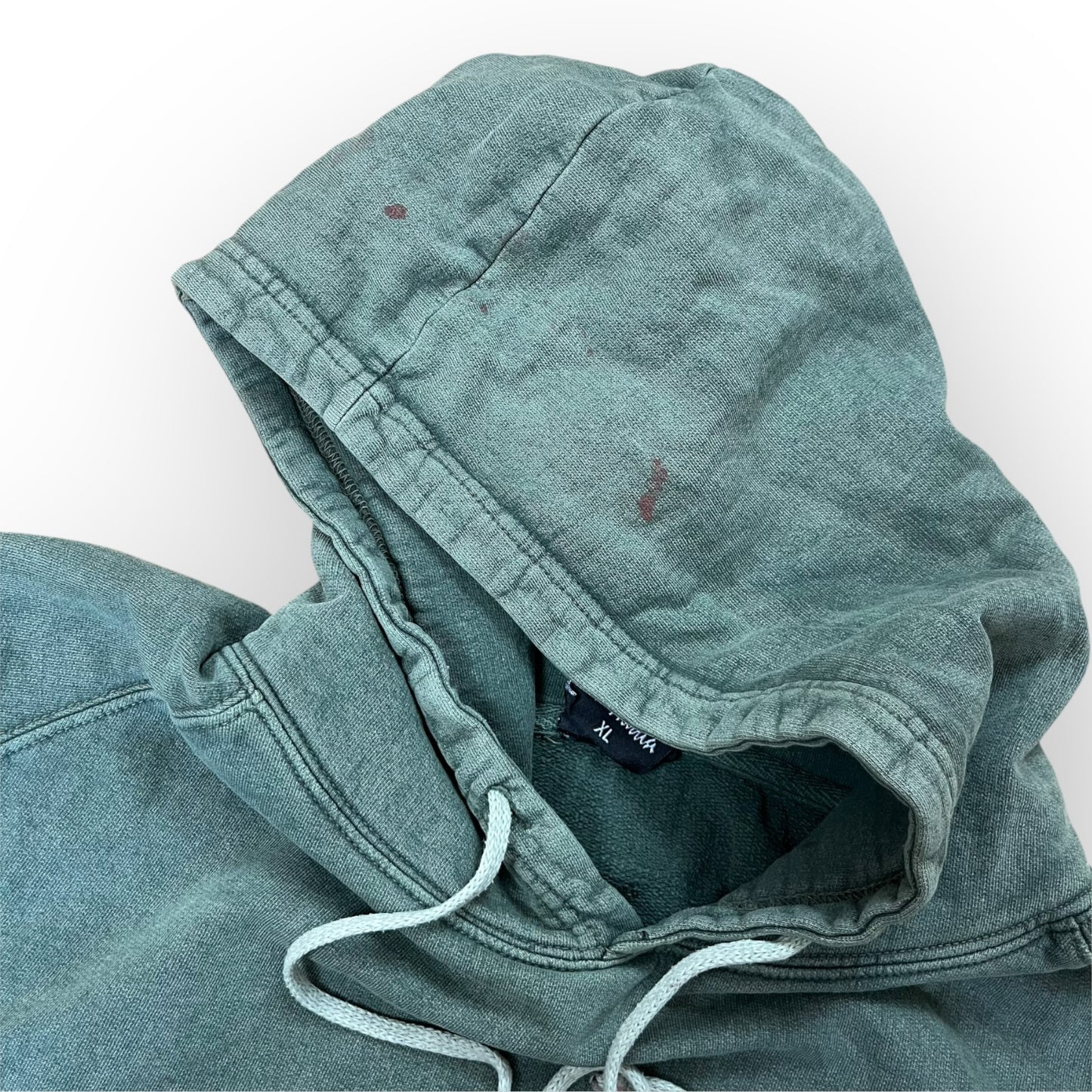 Sun Faded Heavy Cotton Oversized Forest Green Hoodie