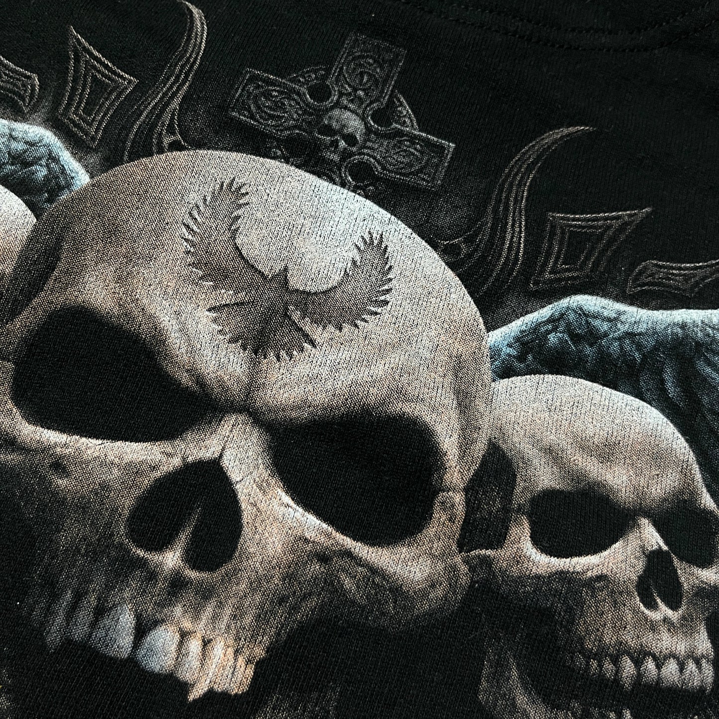 Spiral "Raven Skull" Y2K 2000's Style Graphic Hoodie
