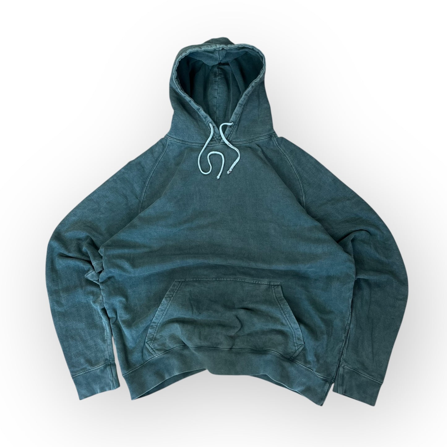 Sun Faded Heavy Cotton Oversized Forest Green Hoodie