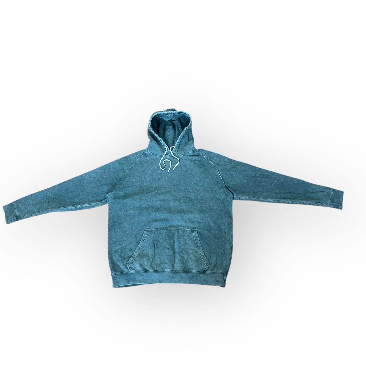 Sun Faded Heavy Cotton Oversized Forest Green Hoodie