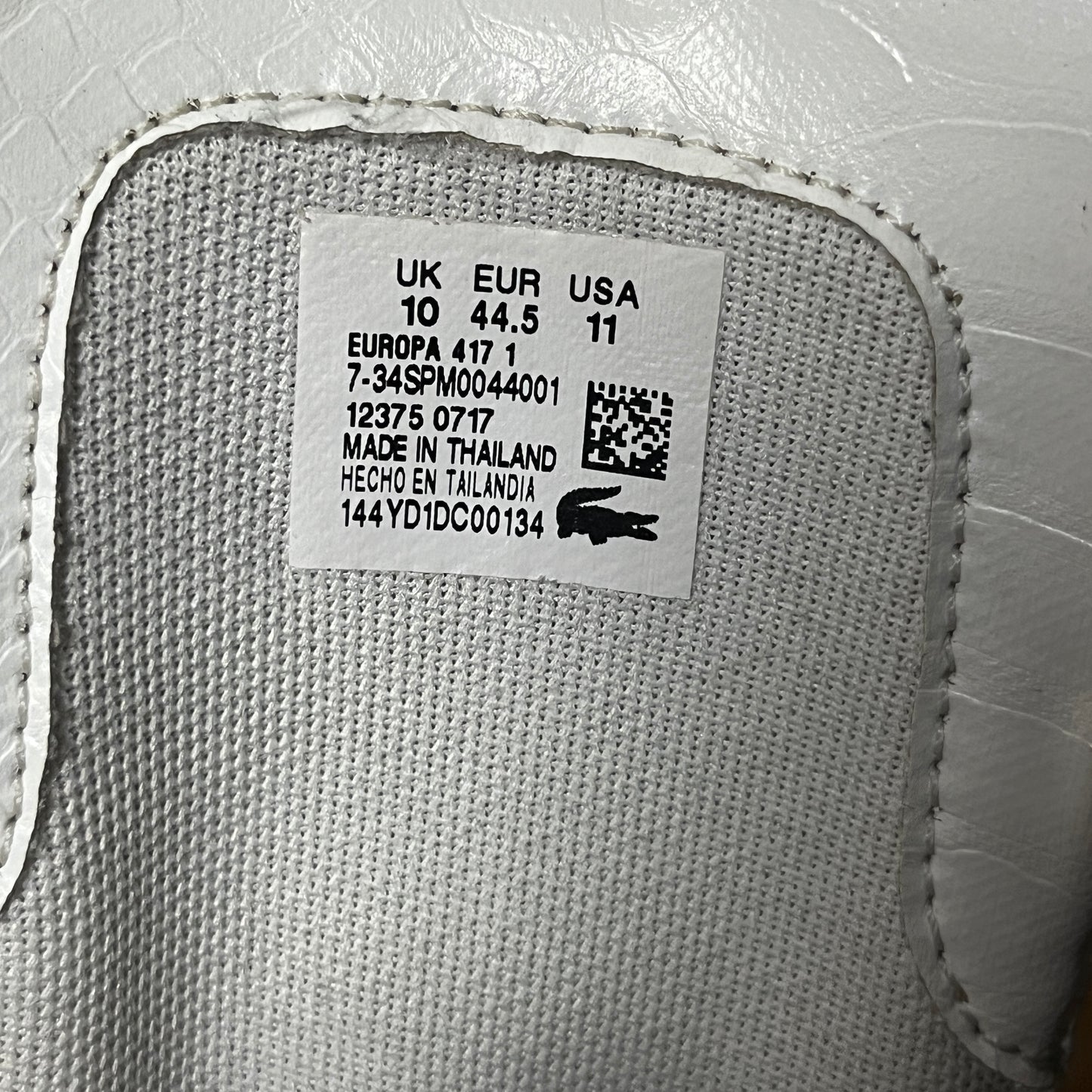 Lacoste White Leather Sneakers