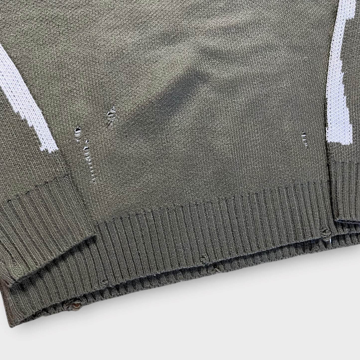 Skeleton Y2K Graphic Distressed Sweater