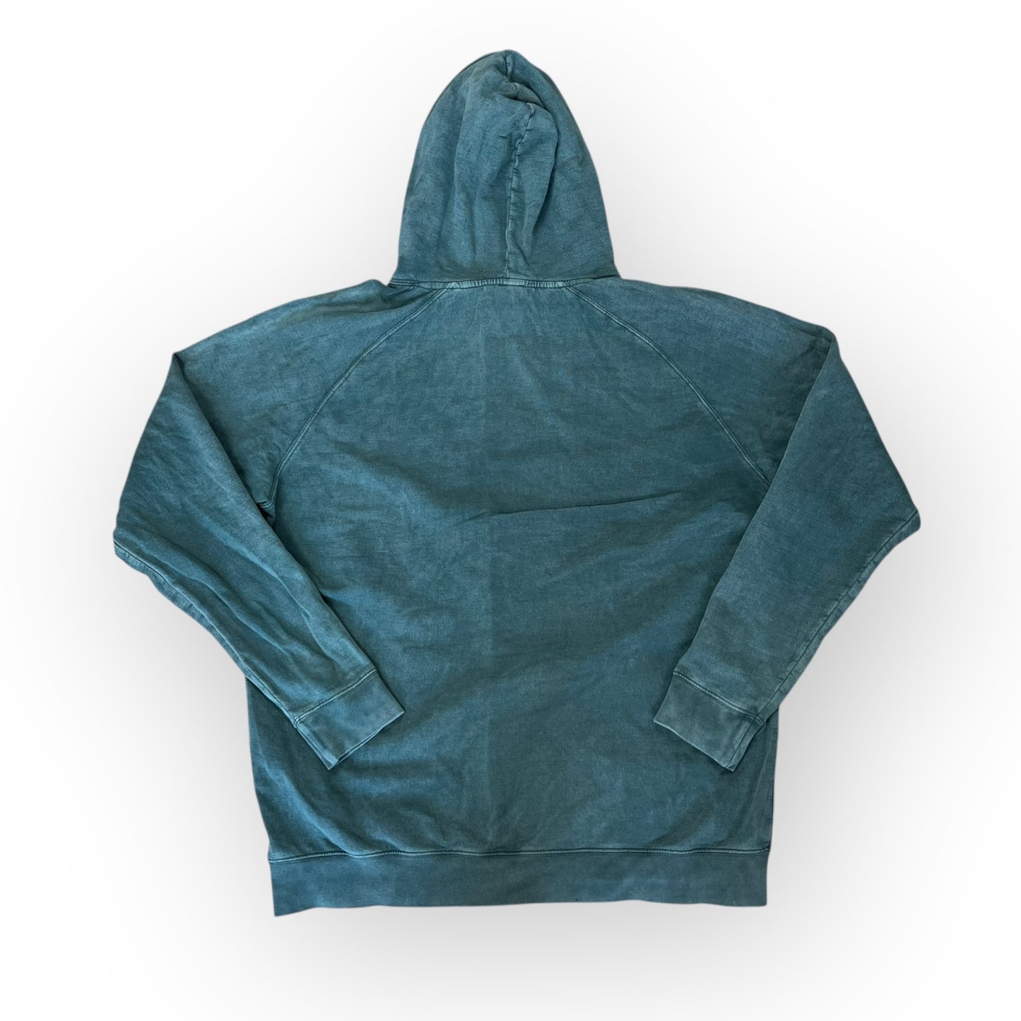 Sun Faded Heavy Cotton Oversized Forest Green Hoodie