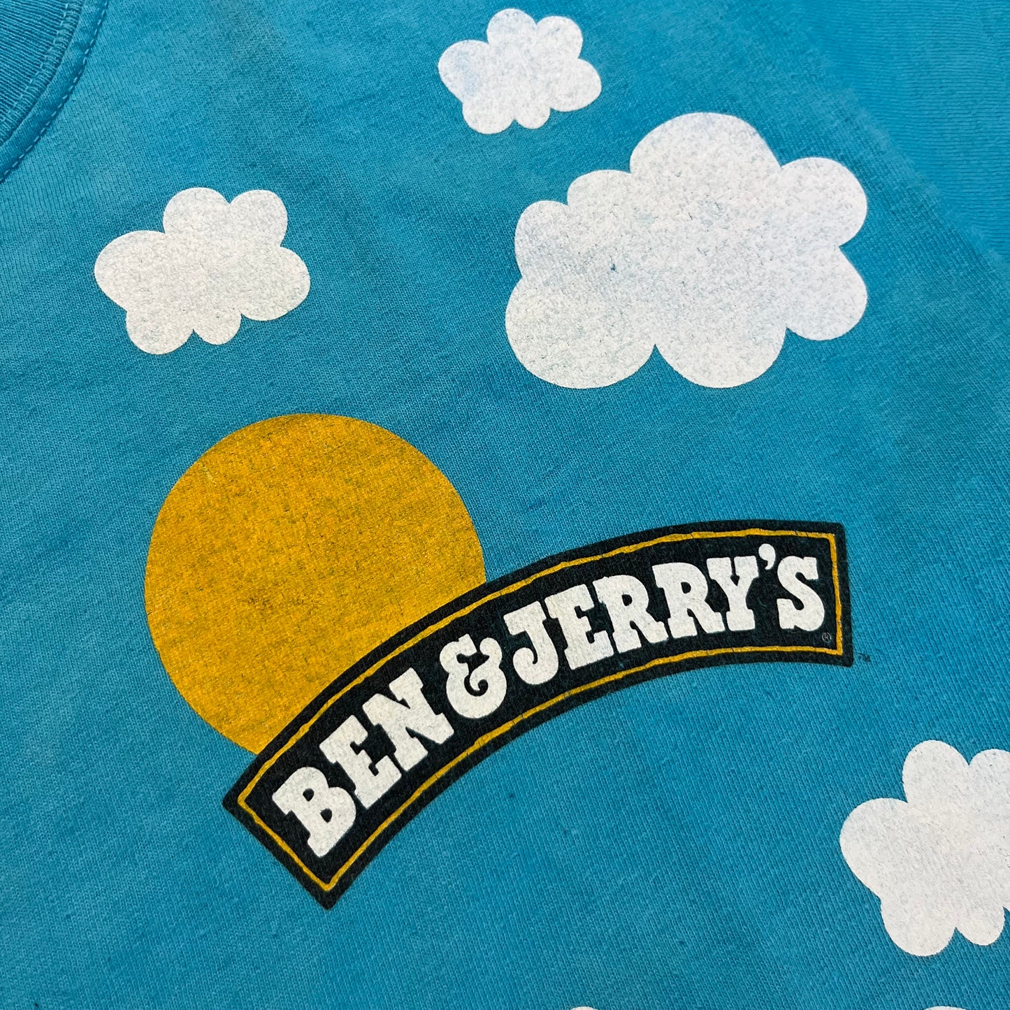 Vintage Ben And Jerry’s Ice Cream Tie Dye Heavy Cotton Graphic T-Shirt !RARE!