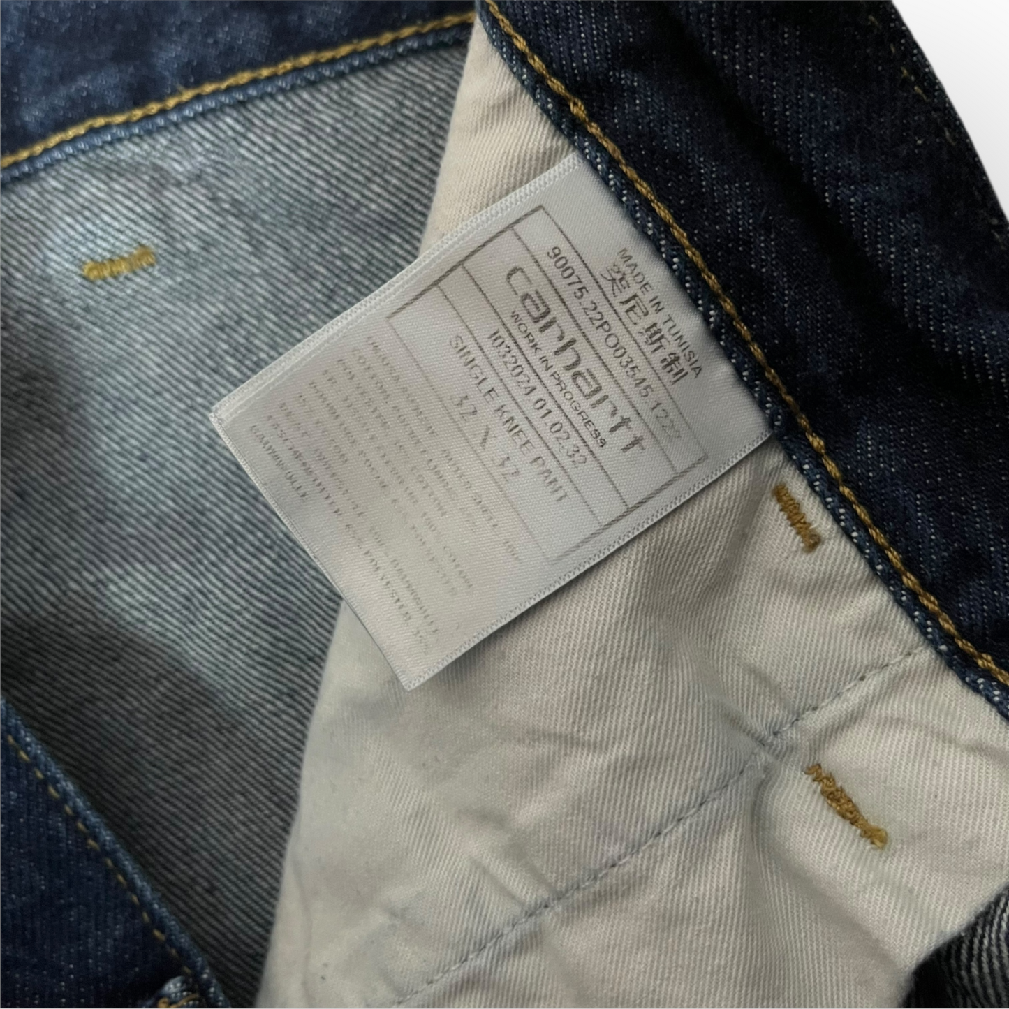 Carhartt "Single Knee Pant" Low Bottom Heavy Cotton Baggy Cargo Jeans