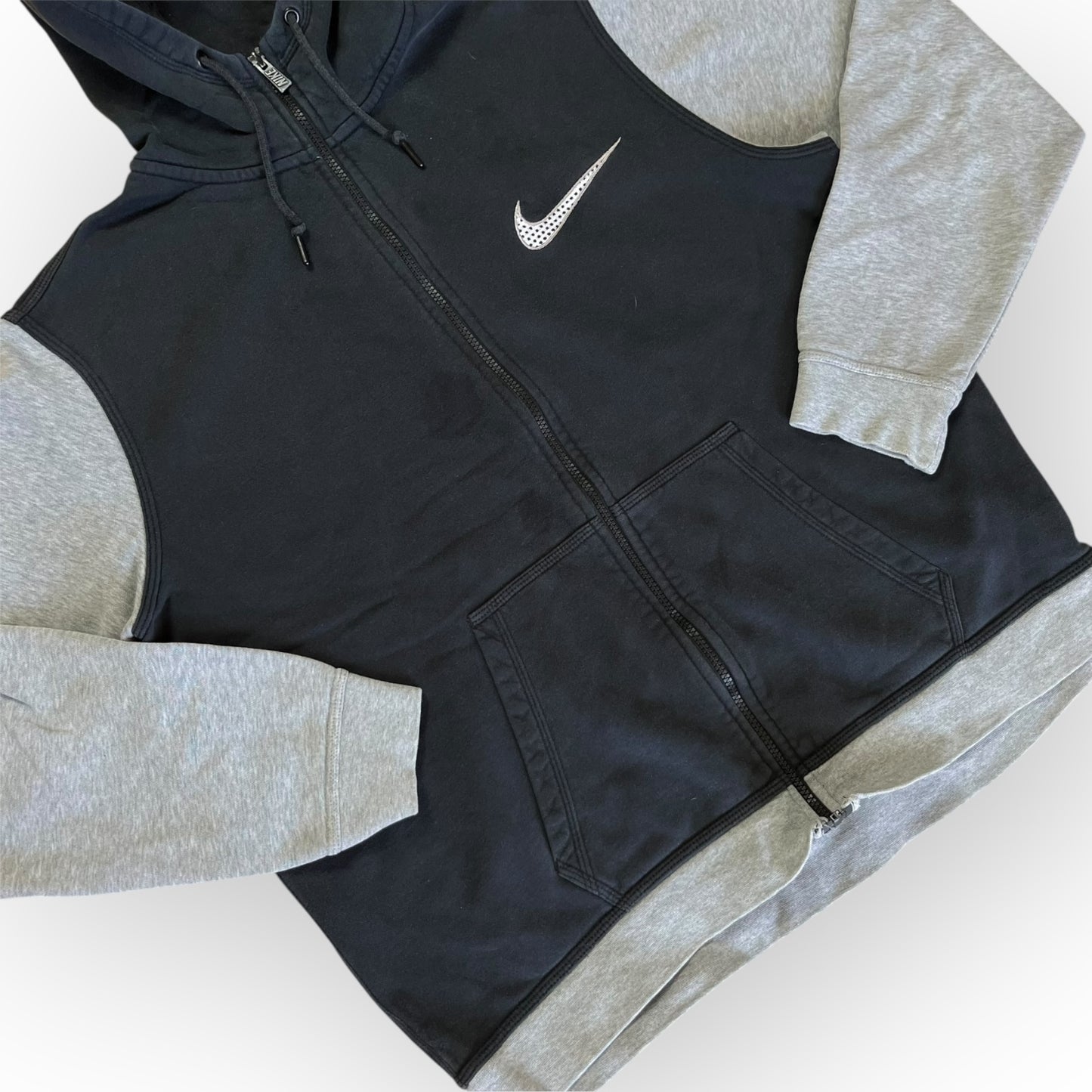 Nike Heavy Cotton Hooded Zip-Up Y2K Hoodie !RARE!
