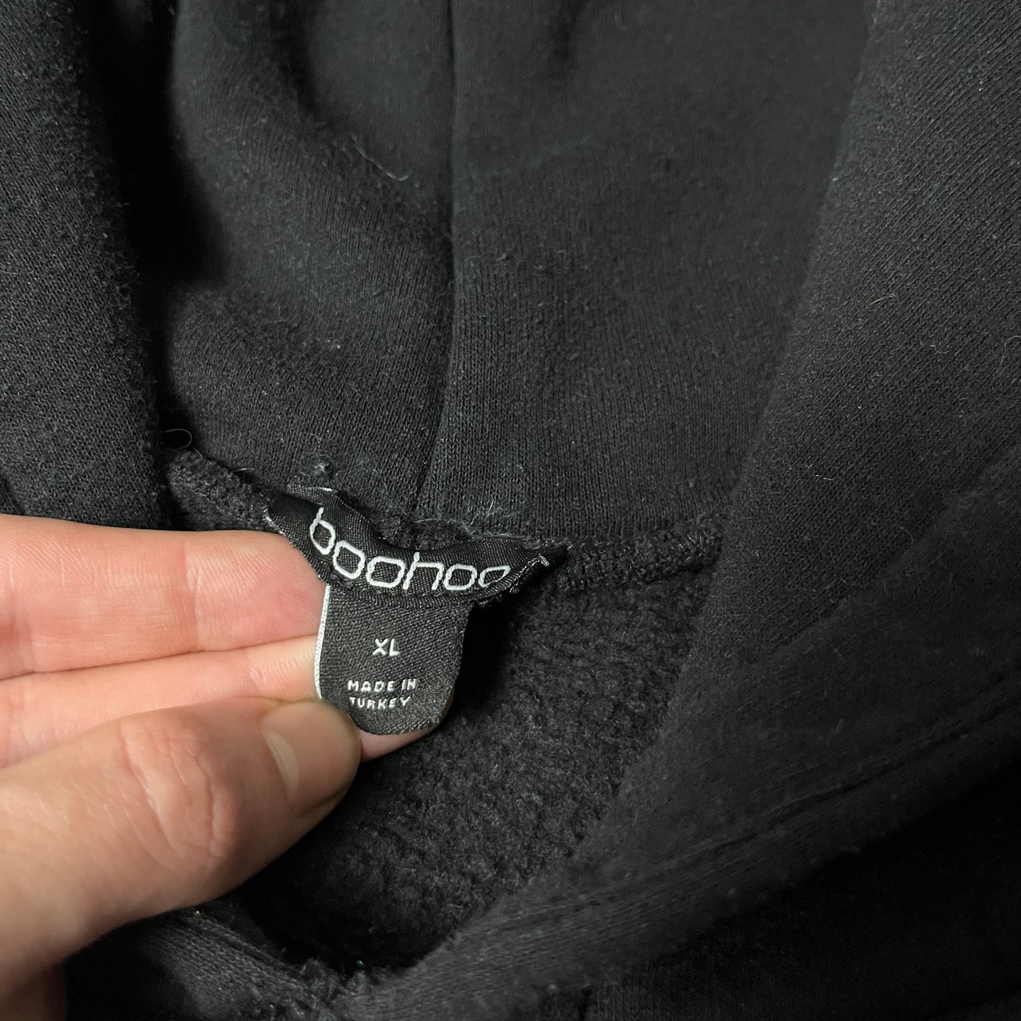 BooHoo MAN Lettered Heavy Cotton Cropped Boxy Hoodie (Дамско)