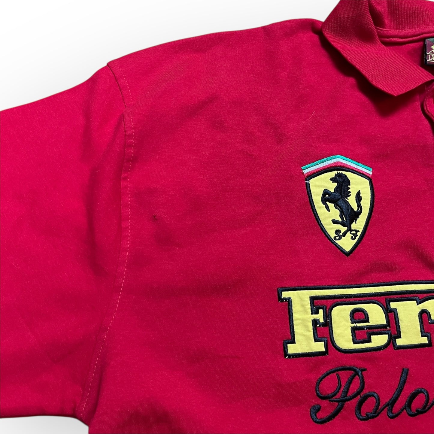 Ferrari x La Martina Embroidered Racing Polo T-Shirt (REPLICA)