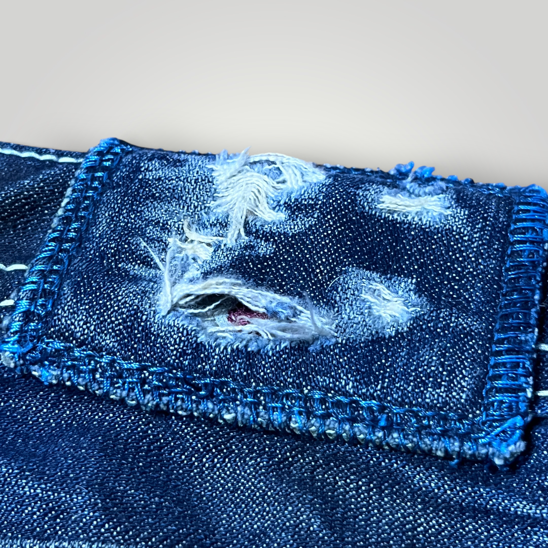 MEK Denim Vintage 2000's Y2K  Distressed Bootcut Jeans