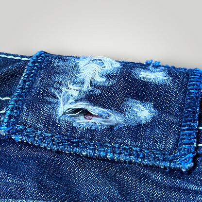 MEK Denim Vintage 2000's Y2K  Distressed Bootcut Jeans