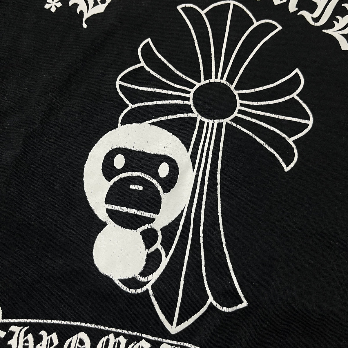 BAPE A Bathing Ape x Chrome Hearts Heavy Cotton Graphic T-Shirt (Replica)