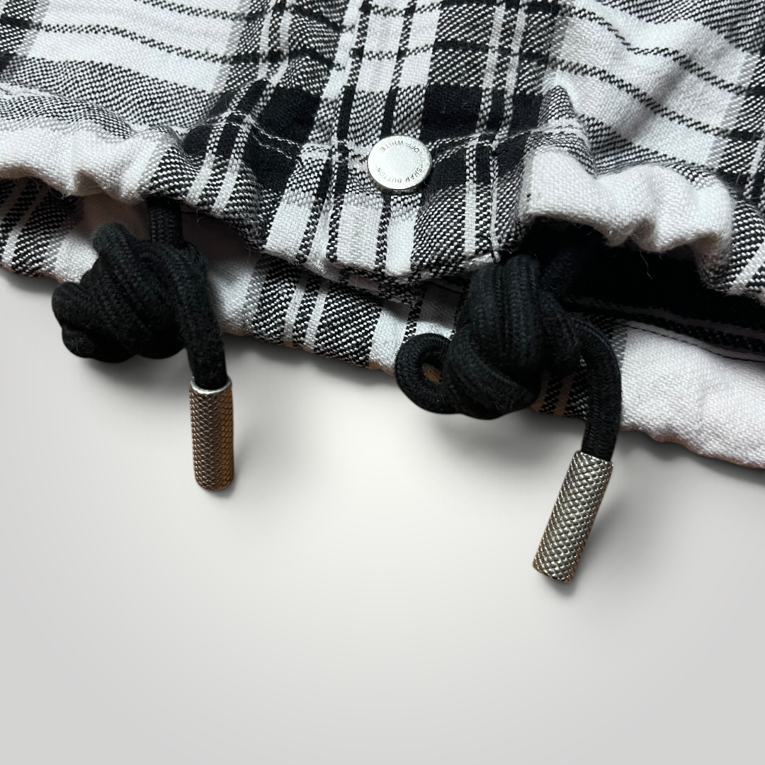 "OFF-WHITE" Hooded Check Flannel Heavy Cotton Shirt Jacket 2018 (Replica)