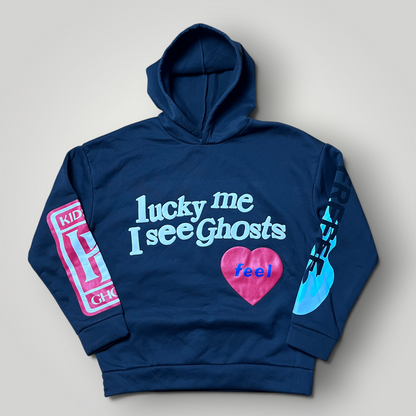Kanye West x Cactus Plant Flea Market "Lucky Me I See Ghosts" Puff Print Y2K Graphic Hoodie (Replica)