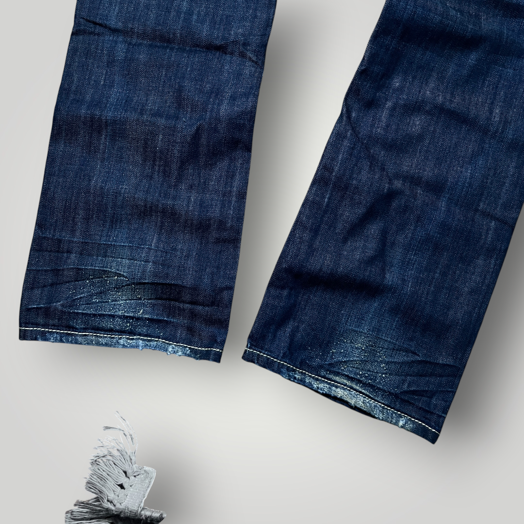 MEK Denim Vintage 2000's Y2K  Distressed Bootcut Jeans