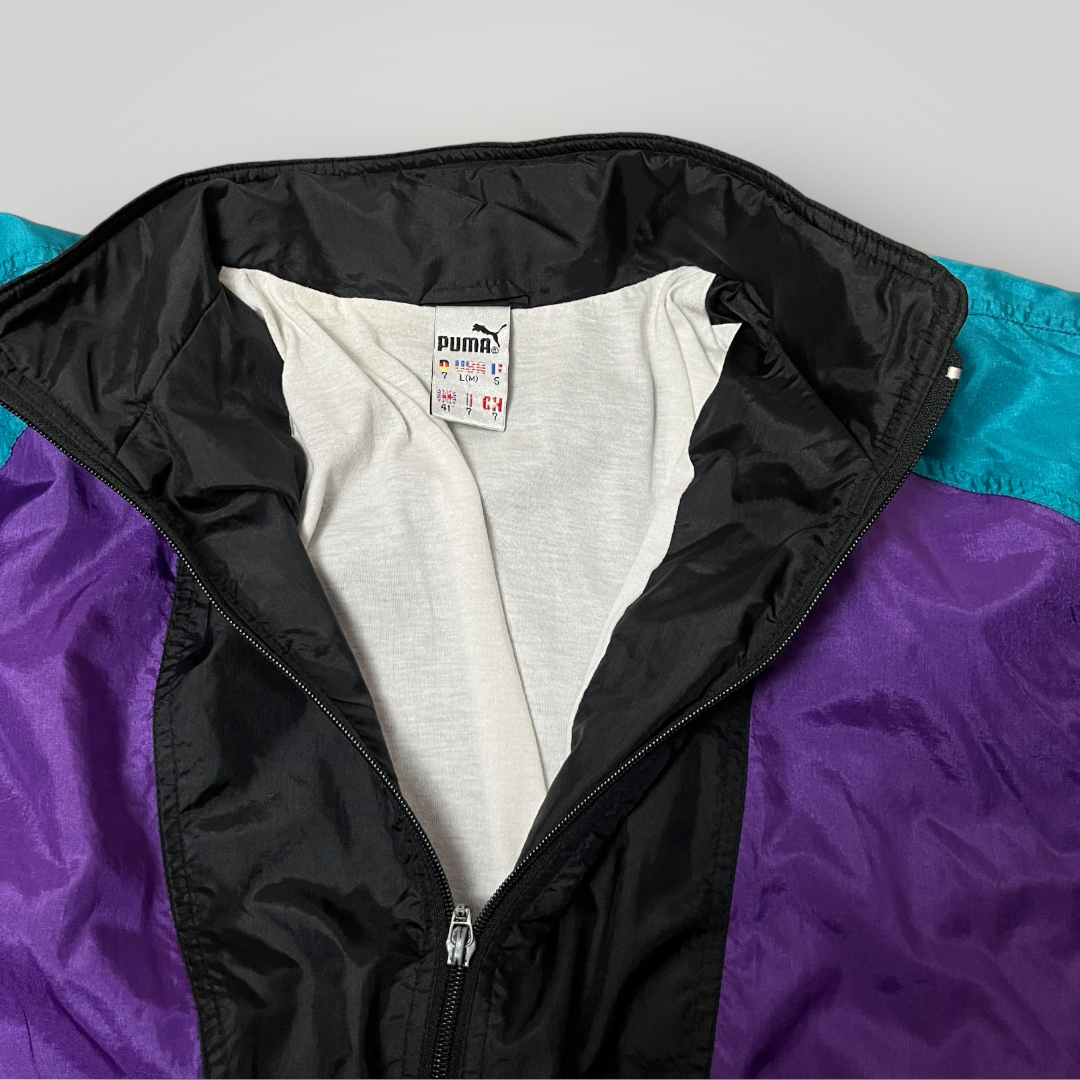 Puma Vintage 90's Y2K Techno Rave Hip-Hop Multiblock Windbreaker Jacket