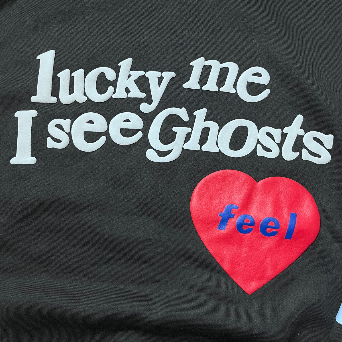 Kanye West x Cactus Plant Flea Market "Lucky Me I See Ghosts" Puff Print Y2K Graphic Hoodie (Replica)