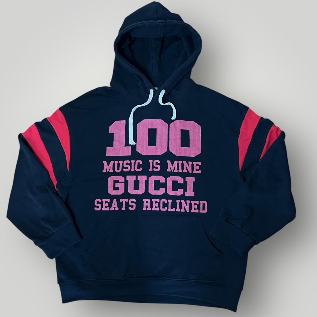 GUCCI x Sony "100 Music is Mine" 3/4 Sleeve Oversized Hoodie (Replica)