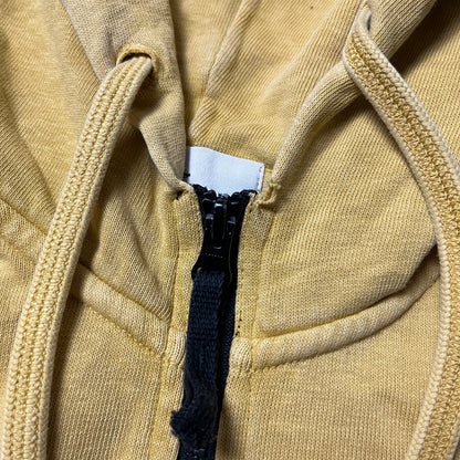 Stone Island Autumn/Winter 2018 Malfile Cotton Fleece Garment-Dyed Hooded Zip-Up Hoodie