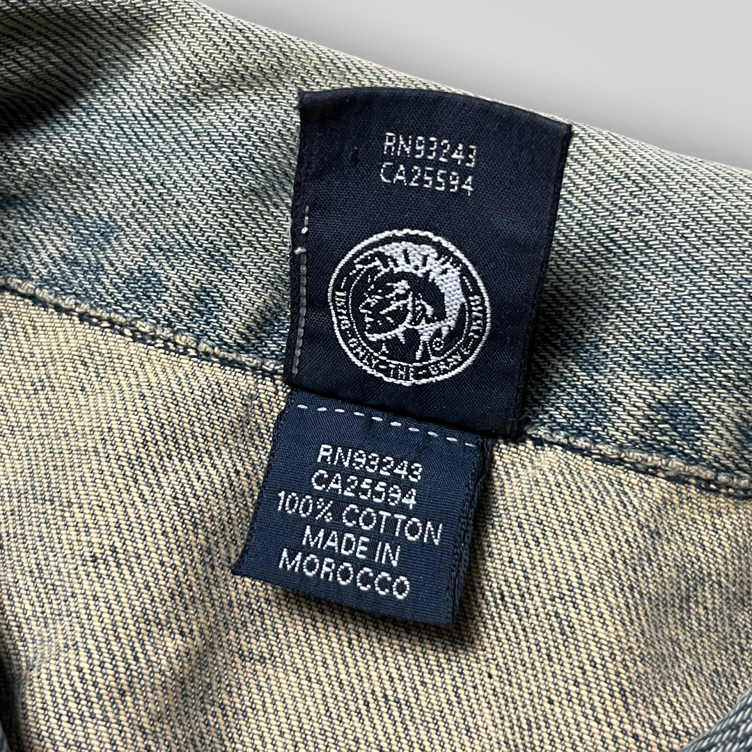 Diesel Vintage Y2K Piss Denim Trashed Jacket (Дамско)
