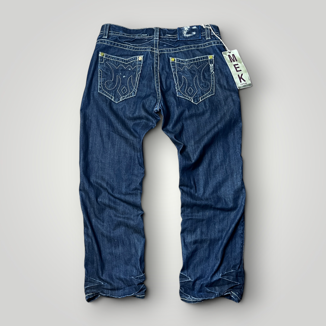 MEK Denim Vintage 2000's Y2K  Distressed Bootcut Jeans
