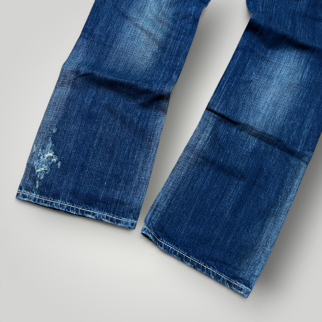 MEK Denim Vintage 2000's Y2K  Distressed Bootcut Jeans