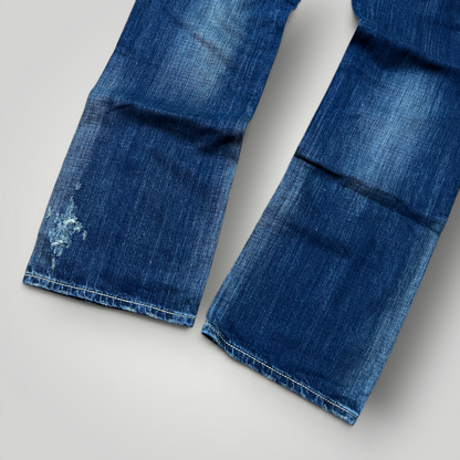 MEK Denim Vintage 2000's Y2K  Distressed Bootcut Jeans