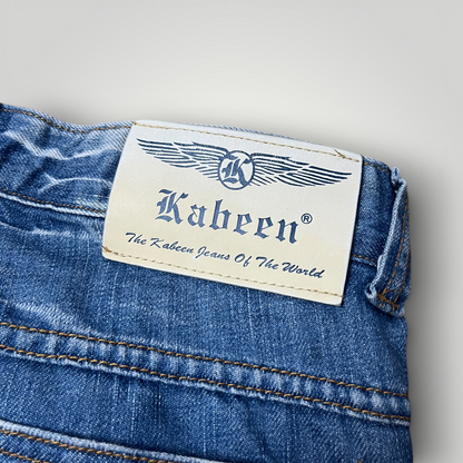 Kabeen Vintage 2000's Y2K Distressed Stacked Fit Heavy Cotton Jeans