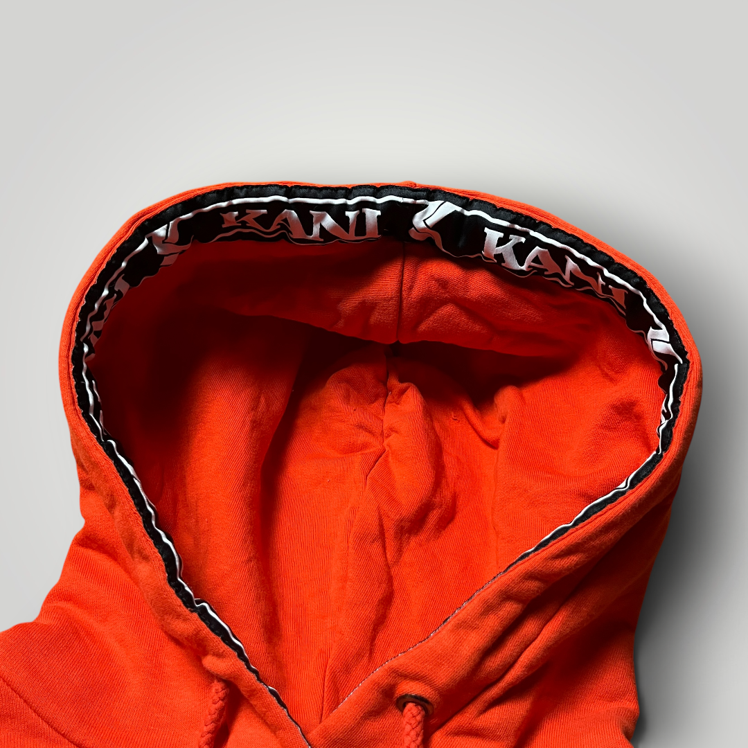 Karl Kani Embroidered Signature Y2K Cropped Boxy Heavy Cotton Hoodie (Дамско)