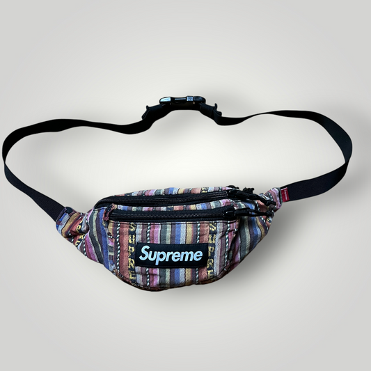Supreme Box Logo Fanny Pack "Woven Stripe SS20"