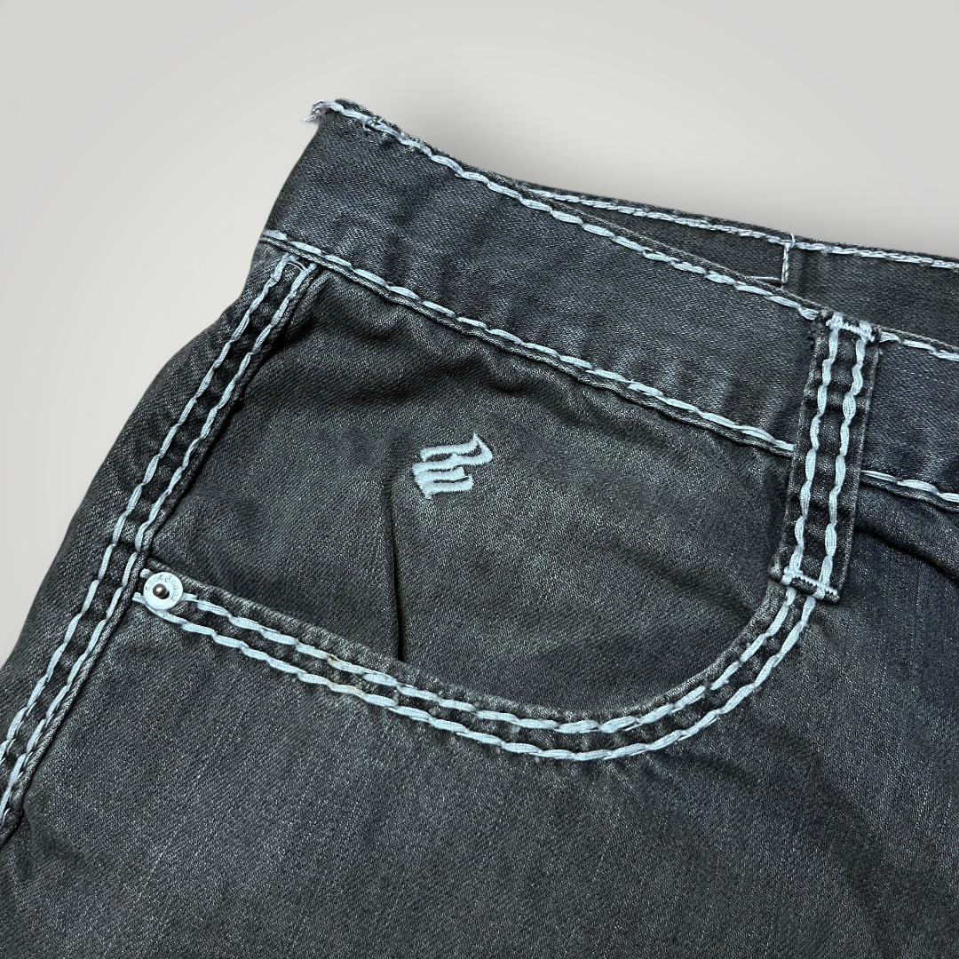 Rocawear Vintage 2000's Y2K Hip-Hoo Thick Stitch Denim Shorts