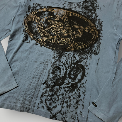 Blend Vintage 2000's Y2K Cyber-Grunge Heavy Cotton Graphic Long Sleeve Shirt