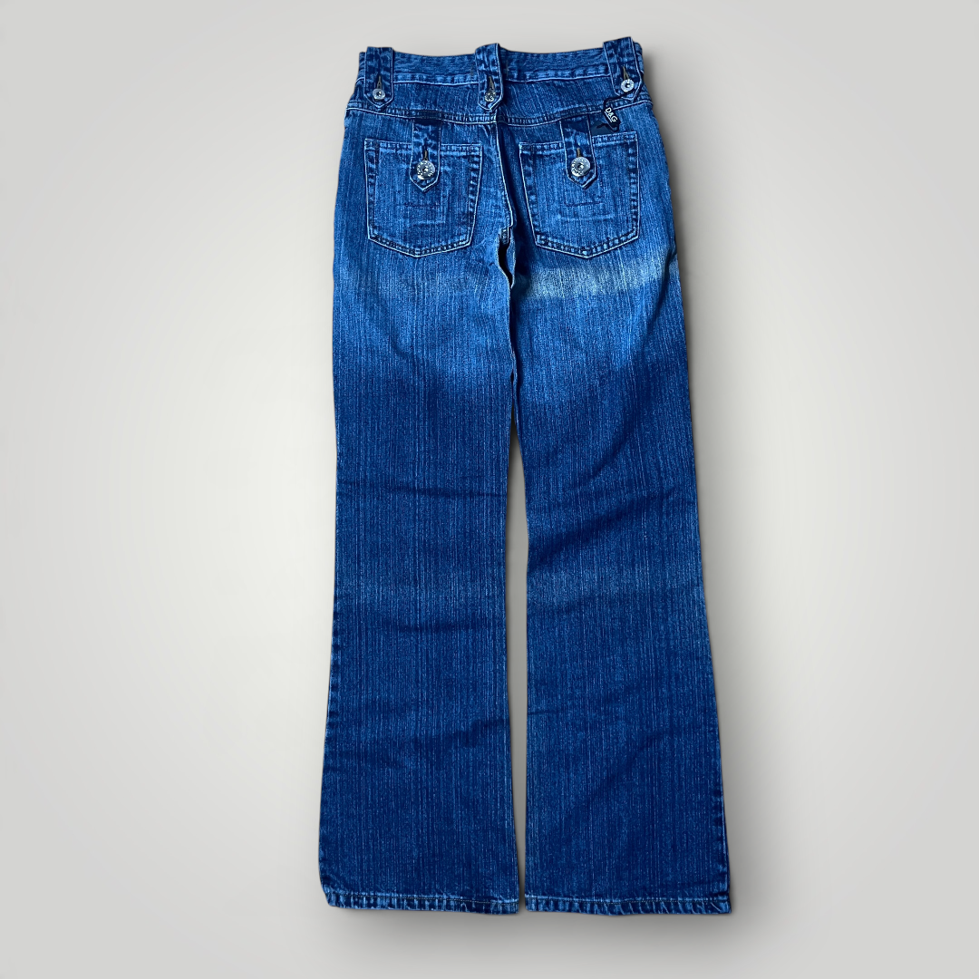 DOLCE & GABBANA Vintage 2000's Y2K Flared Jeans (Дамско) (Replica)