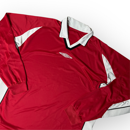 Umbro Vintage 00's Y2K Center Logo Sport Long Sleeve Polo Shirt