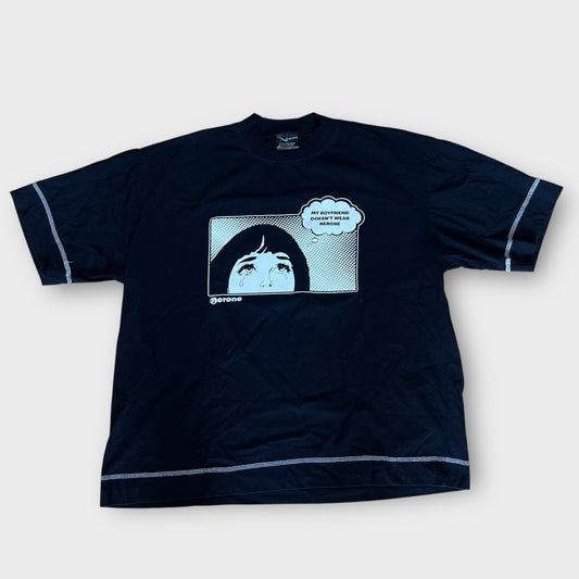 Nerone Studio “My Boyfriend Doesn’t Wear Nerone” Heavy Cotton Graphic Boxy T-Shirt