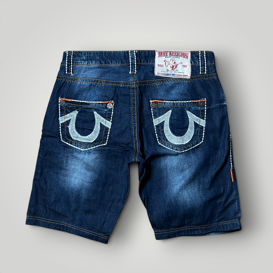 True Religion Vintage 2000's Y2K "Bobby" Denim Shorts